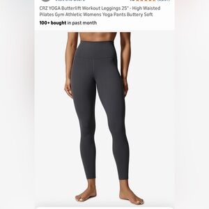 CRZ YOGA High-Waist Charcoal Leggings